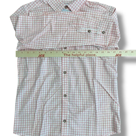 Tommy Bahama Kids Boys Pink White Gingham Button Shirt XL 14 NWT - Picture 4 of 12